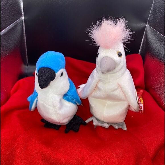 Ty BB Kuku the cockatoo and Rocket the Bluejay - Picture 1 of 6